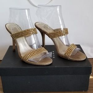 Pelle Moda Kristy Rhinestone Sandal - Gold - 7.5B